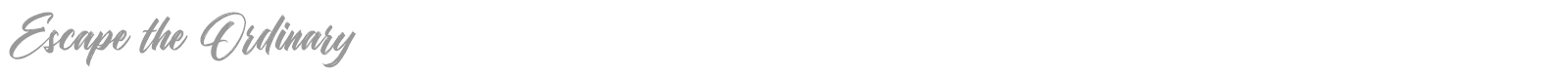 Escape the Ordinary font preview